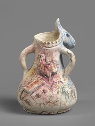 L'Âne bleu, 1954, Ceramic by Marc Chagall